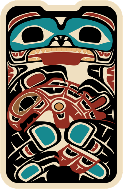 Bear & Salmon original formline design